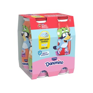 Danonino Iogurte Líquido de Morango Pack 4 embalagem 100 g
