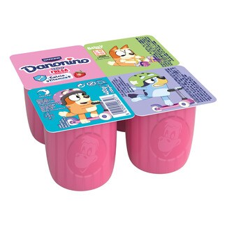 Danonino Maxi de Morango Pack 4 unidades embalagem 100 g