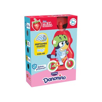 Danonino Iogurte Pouch de Morango Pack 4 unidades embalagem 70 g