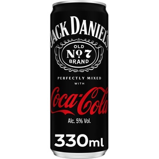 JACK DANIEL'S whisky combinado con Coca-Cola lata 33 cl