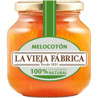 LA VIEJA FABRICA Cero Pfirsichmarmelade null raffinierter Zucker Flacon 280 g