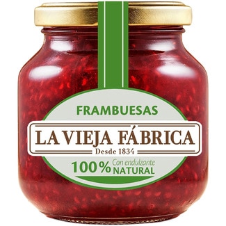 LA VIEJA FABRICA Cero Himbeermarmelade null raffinierter Zucker Flacon 280 g