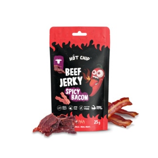 Hot Chip Beef Jerky Chilli Bacon embalagem 25 g