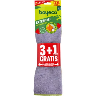 BAYECO Mikrofaser-Mehrzweckreinigungstuch XXL Blister 3 Einheiten + 1 Becher gratis