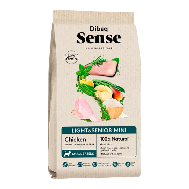 Dibaq Sense - Pienso para perros sénior mini light Dibaq Sense pollo 2 kg