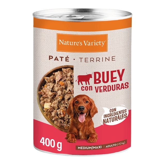 Nature's Variety - Comida húmeda para perros adultos medianos y grandes Nature´s Variety paté buey…