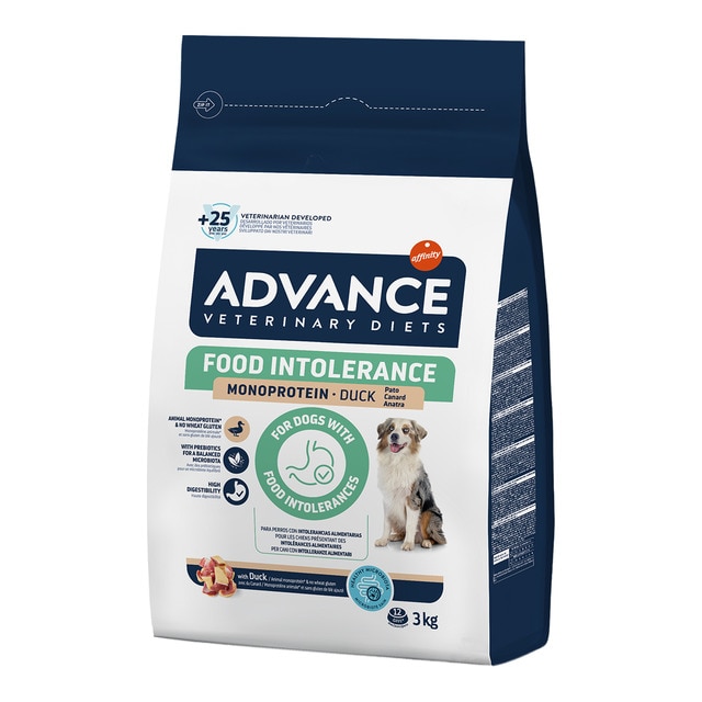 Advance Veterinary Diets - Pienso para perros adultos Advance Intolerance Dietas Veterinarias pato