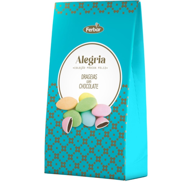 Drageias com Recheio de Chocolate embalagem 225 g