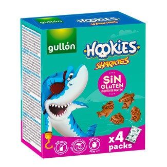 Gullón Bolachas Hookies Mini Sharkies Pack 4 unidades embalagem 40 g