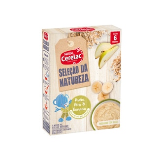 Cerelac Papa Láctea Aveia, Pera e Banana +6M embalagem 240 g