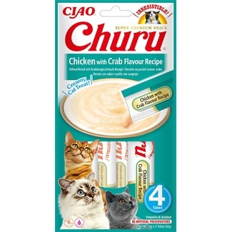 Churu Puré de Frango e Caranguejo 4X14 g