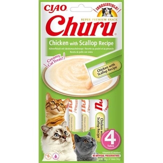 Churu Puré de Frango e Vieira 4X14 g