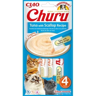 Churu Puré de Atum e Vieira 4X14 g