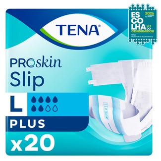 Tena Fraldas para Adultos com Incontinência ProSkin Slip Plus Tamanho L embalagem 20 unidades
