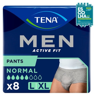 Tena Cuecas para Adultos Homem de Incontinência Men Active Fit Normal Tamanho L/XL embalagem 9 unidades