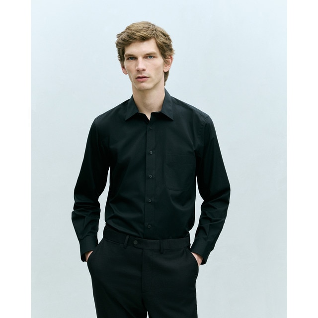 Dustin - Camisa de hombre classic fit vestir popelín acabado eco Coolmax®.