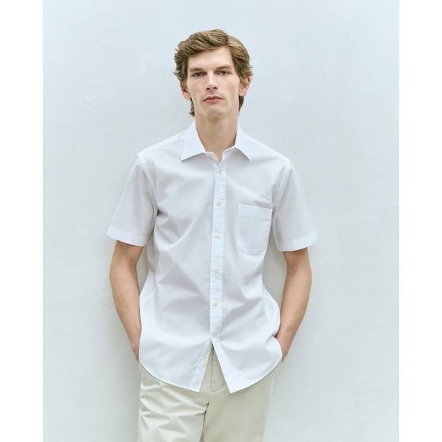 Dustin - Camisa de manga corta de vestir lisa..