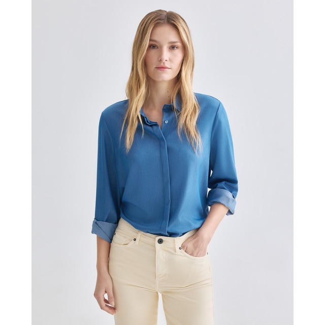 Zermatt - Camisa de mujer lisa manga corta.