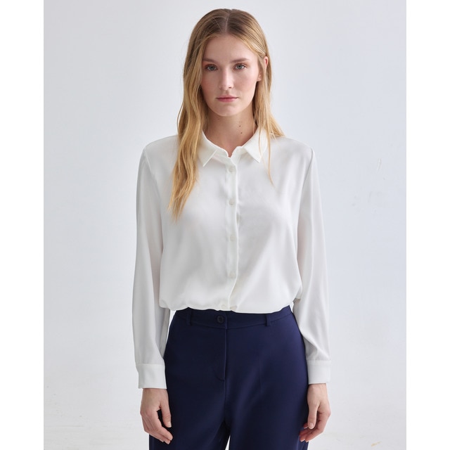 Zermatt - Camisa de mujer lisa manga larga.