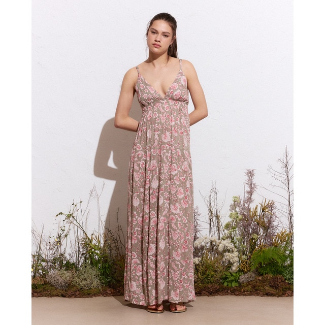 Green Coast - Vestido flor indiana.