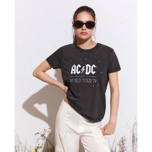 Green Coast - Camiseta de mujer manga corta licencia AC/DC.
