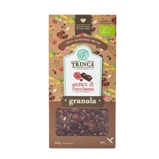 Trinca Granola de Cacau e Framboesa embalagem 400 g