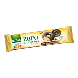 Gullon Bolachas Zero Choco Ring de Leite embalagem 128 g