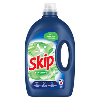Skip Detergente Máquina Roupa Líquido Sensitive Skip embalagem 56 doses