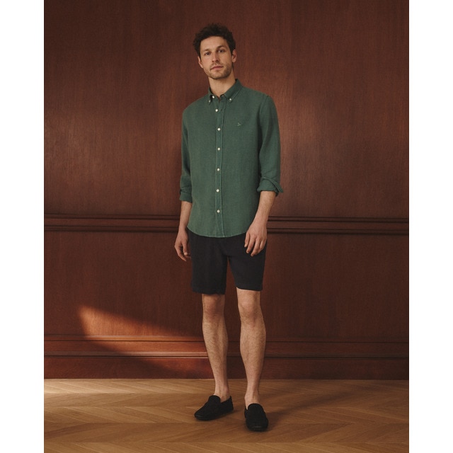 Lloyd's - Bermuda de lino de hombre con cordón.
