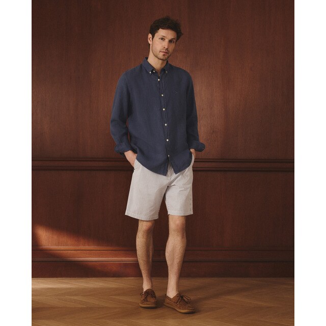 Lloyd's - Bermuda de hombre en tejido seersucker.