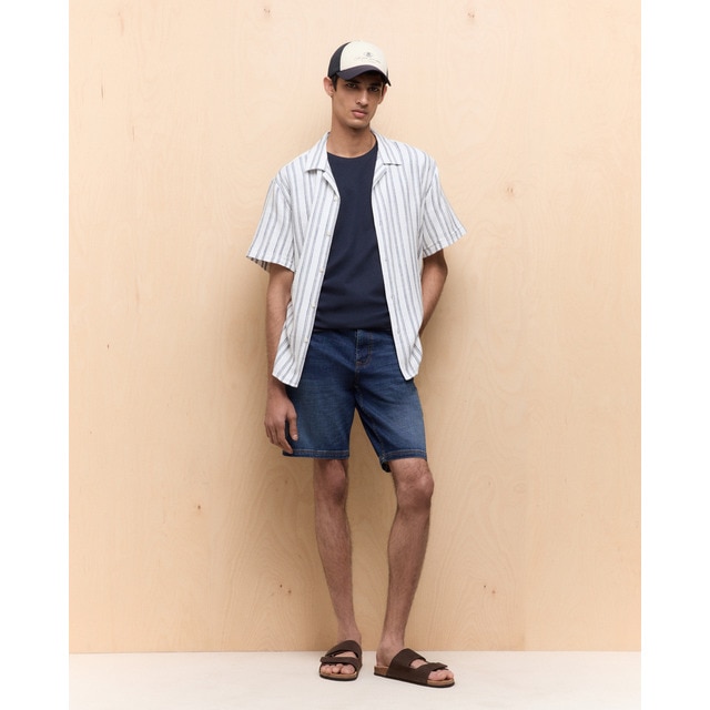Easy Wear - Bermuda de hombre cinco bolsillos relaxed denim stretch.