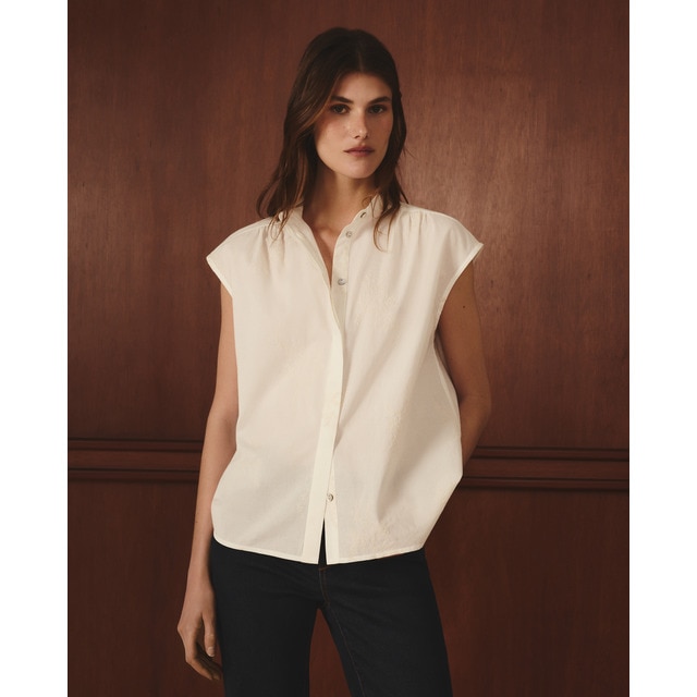 Lloyd's - Camisa sin mangas de mujer con bordado.