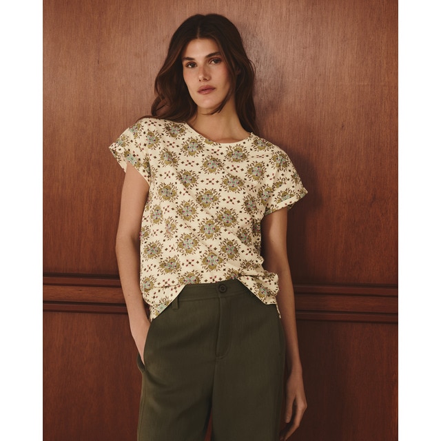 Lloyd's - Camiseta de mujer de manga corta con print geométrico.