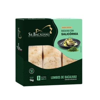 Sr. Bacalhau Lombos de Bacalhau Salicórnia embalagem 1000 g