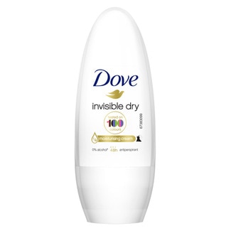 Dove Invisible Dry Desodorizante Anti-Manchas Roll-On embalagem 50 ml