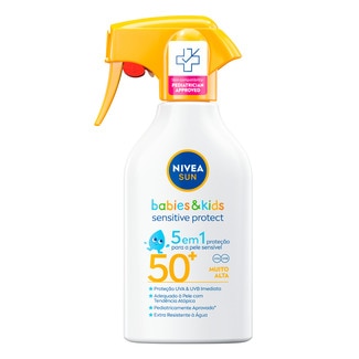 Nivea Sun Protector Solar Infantil Sensitive Kids & Babies  SP50+ embalagem 250 ml