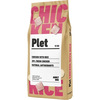 Pienso para perros cachorros de pollo y arroz envase 12 kg - Plet