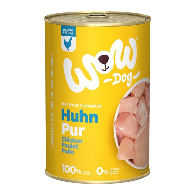 Wow - Comida húmeda para perros adultos Wow pollo puro 400 g