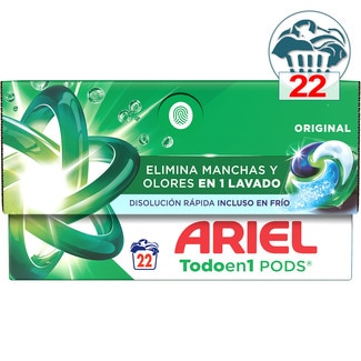 ARIEL Farbwaschmittel in Kapseln Original Alles in 1 Pods Box 22 Kapseln