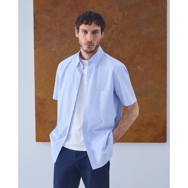 Emidio Tucci - Camisa sport de hombre manga corta popelin.