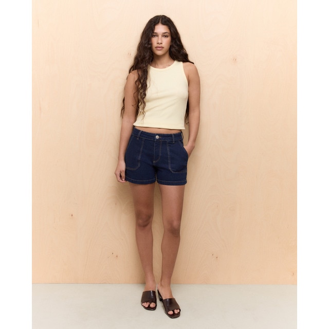 Easy Wear - Short vaquero de mujer con bolsillos carpenter.