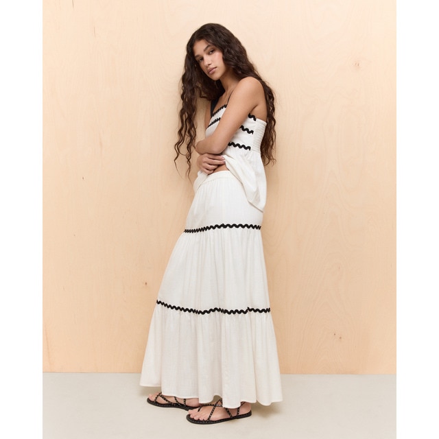 Easy Wear - Falda midi de mujer paneles piconela.