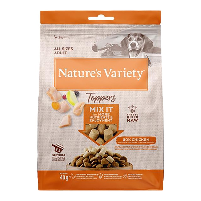 Nature's Variety - Toppers para perros adultos Nature's Variety pollo liofilizado 40 g
