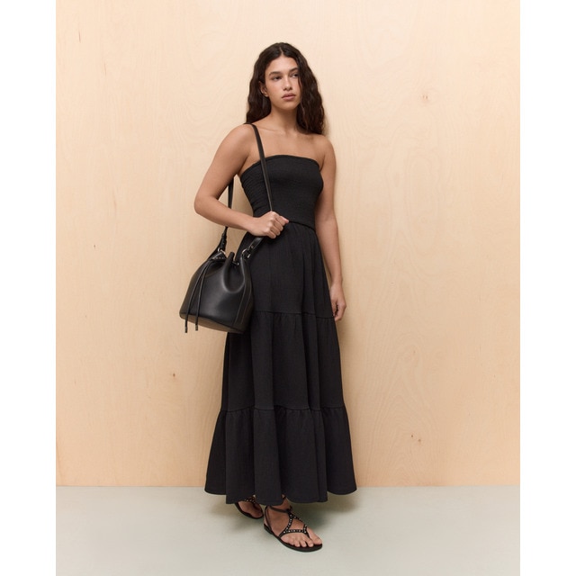 Easy Wear - Vestido midi palabra de honor de mujer.
