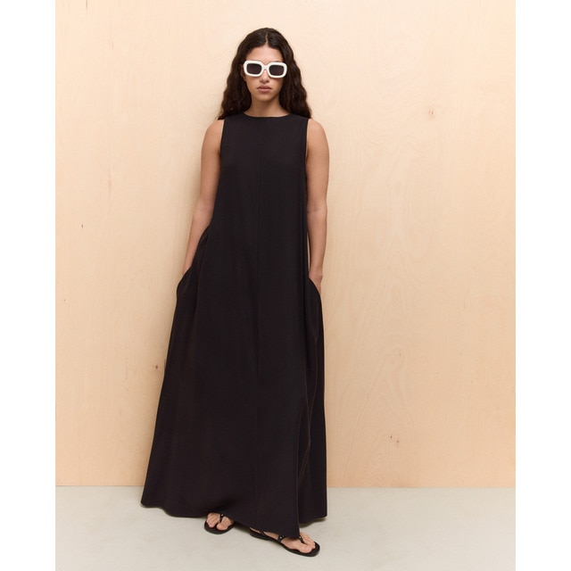 Easy Wear - Vestido largo de mujer fluido con volumen.