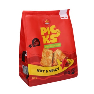 Vieira Bolo Picks Picante embalagem 150 g