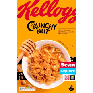 Kellogg's Cereais Crunchy Nut embalagem 460 g