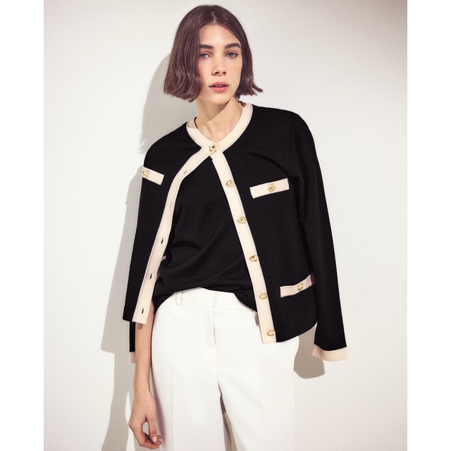 Woman El Corte Inglés - Twin set fitted chaqueta y jersey liso de mujer.