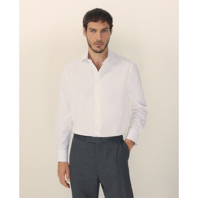 Emidio Tucci - Camisa vestir algodón egipcio hombre manga larga regular fit.