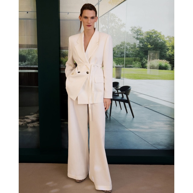 Woman Limited El Corte Inglés - Pantalón de mujer recto en lino.